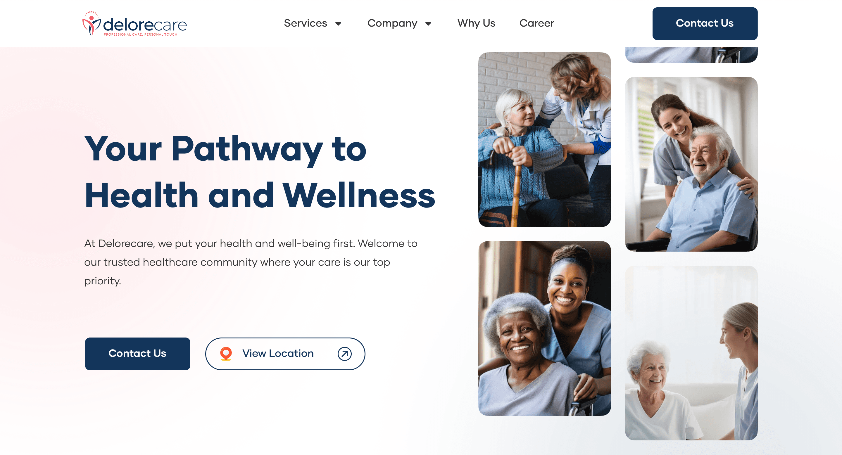 Healthcare service website redesign concept