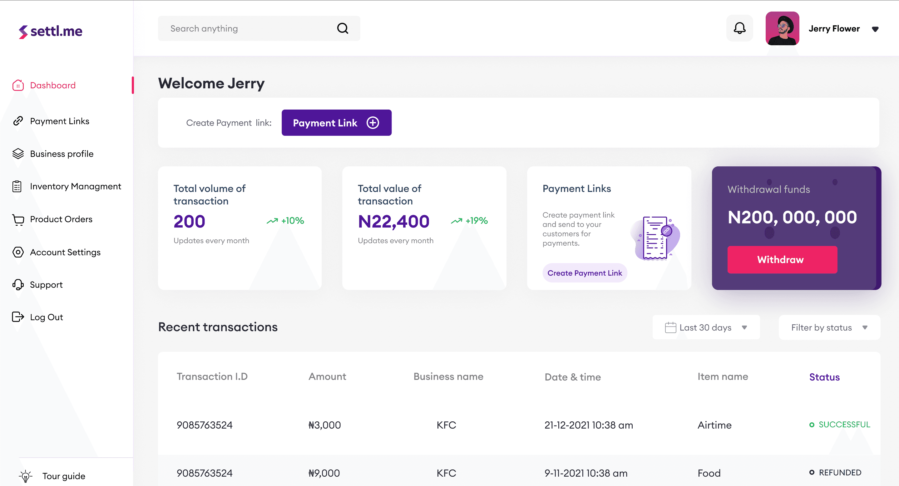 Marketplace web app interface with dashboards
